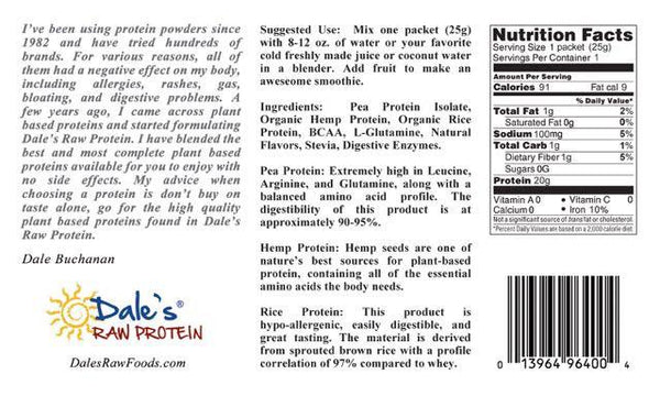 Dales Raw Protein - Chocolate - 15 Single Servings