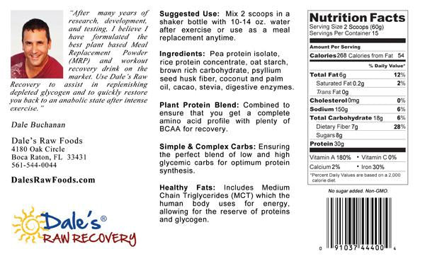 Dales Raw Recovery - Chocolate Malt - 2 lb Bag