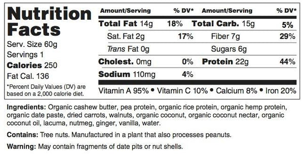 Carrot Cake Protein Bar (1 Bar)